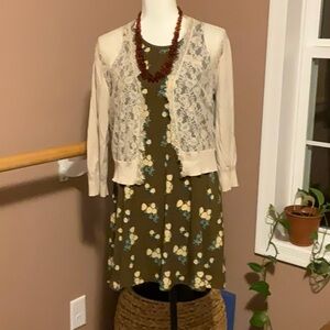 Natural Life floral tank tunic M